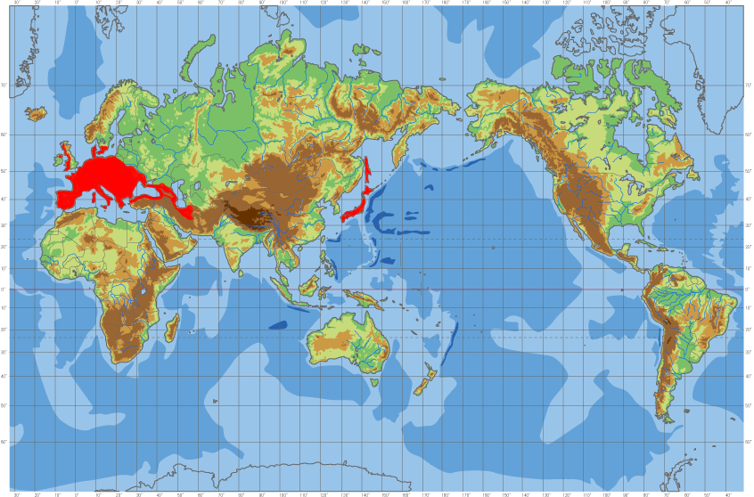 European Buzzard Natural Habitat Distribution Map